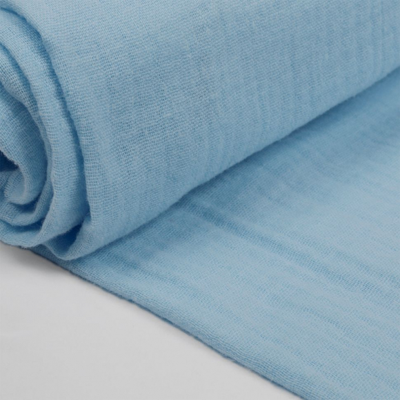 Ткань Муслин 125 г/м? 100% хлопок шир.130 см арт.TBY.Mus.24723.7 цв.07 св.голубой рул.25м Ткань Муслин 125 г/м? 100% хлопок шир.130 см арт.TBY.Mus.24723.7 цв.07 св.голубой рул.25м