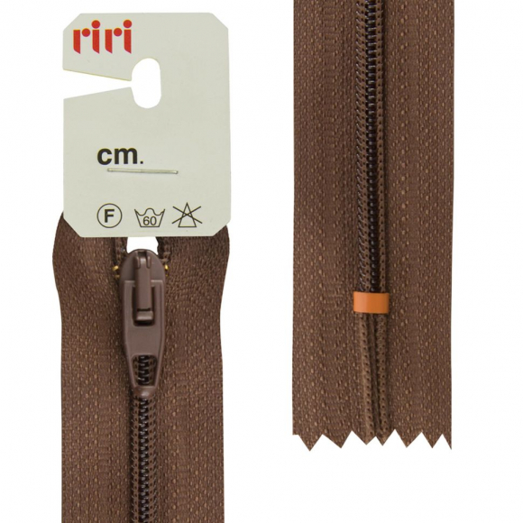 Молния Meras, спираль, неразъёмная, 4 мм, 18 см, цвет 2237, коричневый