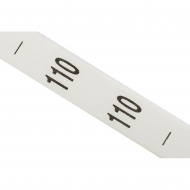 Размерники полиэстер 110 белый 10х40 мм в рул. 1250 шт (50м)