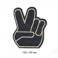 Термоаппликации джинсовые арт.TBY.DEN.09 РУКА 100х80мм уп.10шт