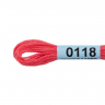 Нитки для вышивания Gamma мулине (0001-0206) 100% хлопок 24 x 8 м цв.0118 розово-красный