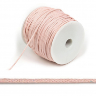 Шнур вощеный 2мм, 100% хлопок цв. 136 розовый уп.100м