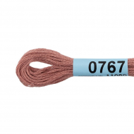 Нитки для вышивания Gamma мулине (0207-0819) 100% хлопок 24 x 8 м цв.0767 какао