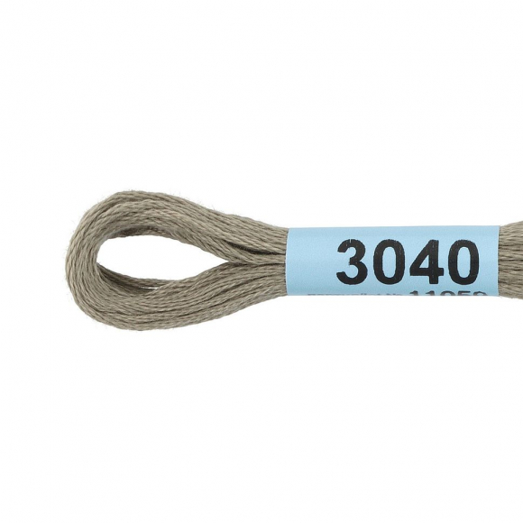 Нитки для вышивания Gamma мулине (0820-3070) 100% хлопок 24 x 8 м цв.3040 болотный