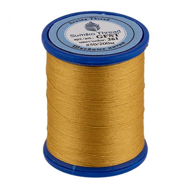 Швейные нитки SumikoThread GFST 50 100%полиэстер 200 м (219 я) цв.261 св.охра