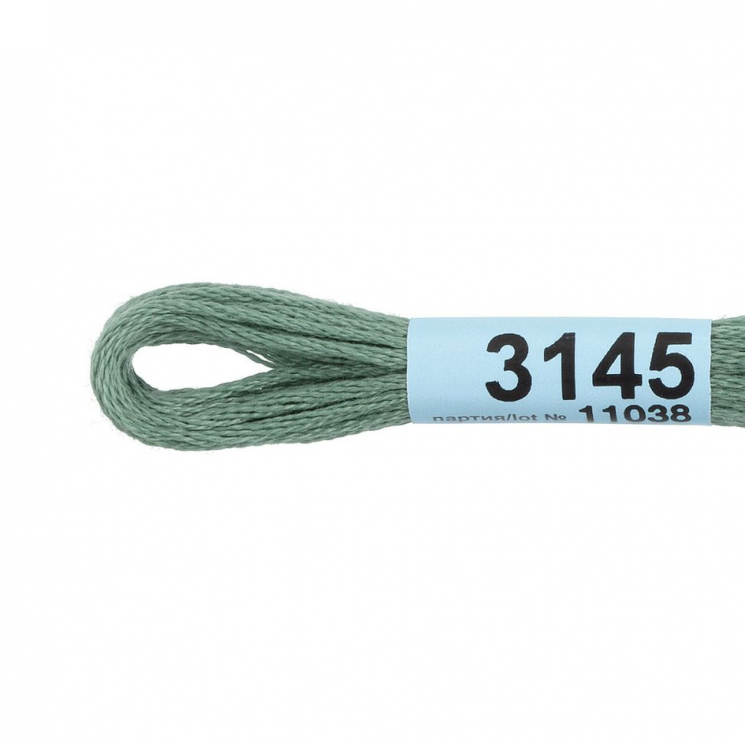 Нитки для вышивания Gamma мулине (3071-3172) 100% хлопок 24 x 8 м цв.3145 гр.серый