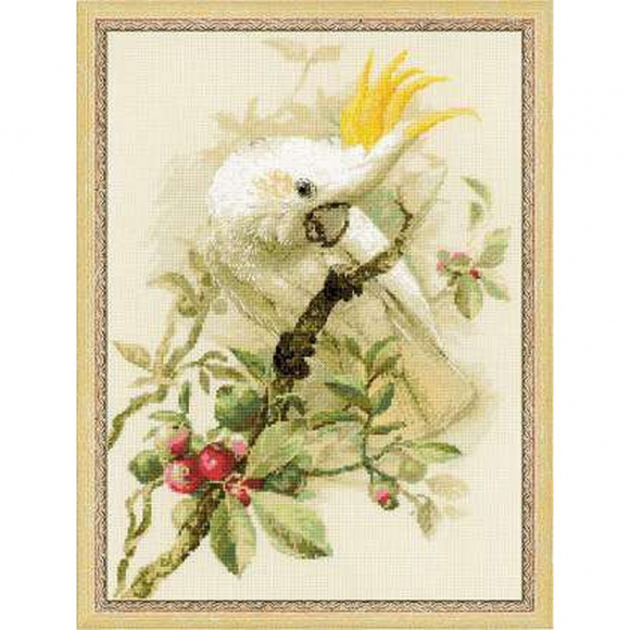 Набор для вышивания РИОЛИС арт.1362 Белый какаду 30х40 см Набор для вышивания РИОЛИС арт.1362 Белый какаду 30х40 см