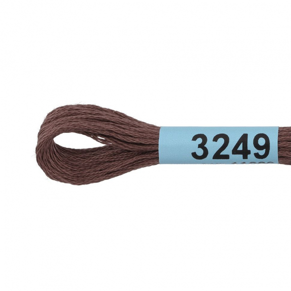 Нитки для вышивания Gamma мулине (3173-6115) 100% хлопок 24 x 8 м цв.3249 св.коричневый
