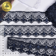 Кружево гипюр арт.TR.12602 шир.45мм цв.03 т.синий, уп.9м