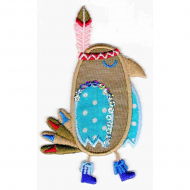 85880_Термоаппликация HKM "Indianervogel mit Pailletten"