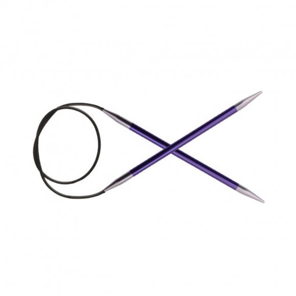 47075 Knit Pro Спицы круговые для вязания Zing 7мм/40см, алюминий, аметистовый (фиолетовый) 47075 Knit Pro Спицы круговые для вязания Zing 7мм/40см, алюминий, аметистовый (фиолетовый)