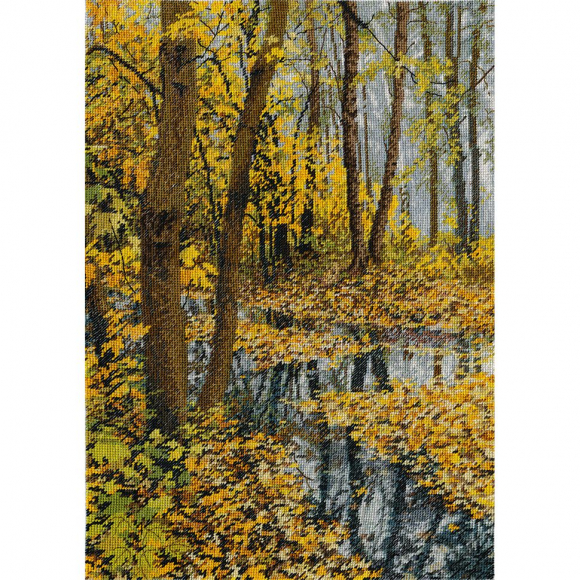 Набор для вышивания PANNA арт. PS-1287 Пейзаж в осенних тонах 30х42 см
