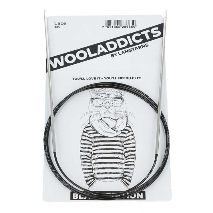 168167_Спицы круговые супергладкие WOOLADDICTS Lace №4,5, 120 см