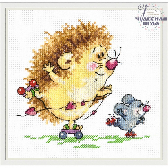 Набор для вышивания ЧУДЕСНАЯ ИГЛА арт.18-85 Первые успехи 13х13 см