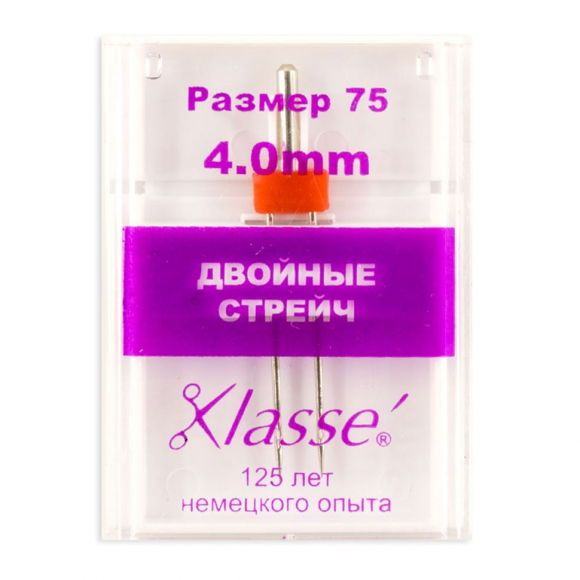 33214_Иглы для бытовых швейных машин стрейч двойные № 75/11 - 4 мм