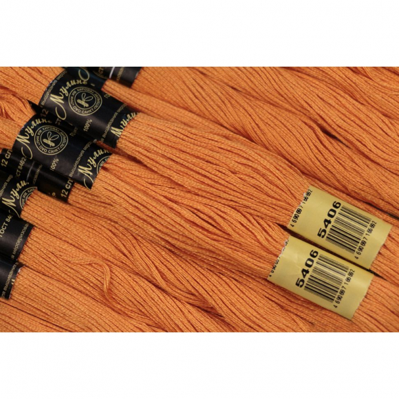 Нитки мулине цв.5406 кирпичный 12х10м С-Пб