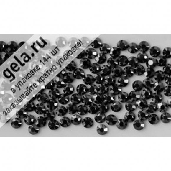 34732_Камни плоские с термоклеем 2028HF, ss 5, Jet Hematite M