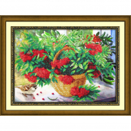 Набор для вышивания бисером ПАУТИНКА арт.Б-1290 Душистая рябина 38х28 см