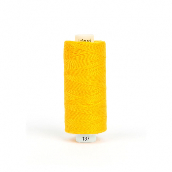 Нитки IDEAL бытовые 40/2 полиэстер 366м цв.137 желтый