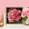 Набор для изготовления картин АЛМАЗНАЯ ЖИВОПИСЬ арт.АЖ.1784 Сверкающий пион 25х25 см