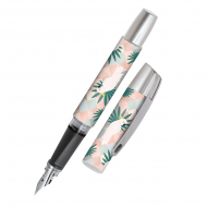 189646_Ручка перьевая "Campus", с синим картриджем, размер пера M, 0.5 мм, принт "Попугаи"
