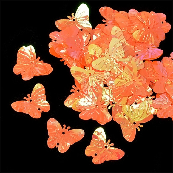 Пайетки россыпью арт.TBY-FLK288 15х20мм цв.327 оранжевый уп.50г