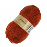 Пряжа для вязания ПЕХ Мериносовая (50% шерсть, 50% акрил) 10х100г/200м цв.344 красная глина