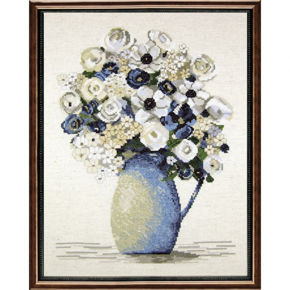 191466_Набор для вышивания "Голубые анемоны"