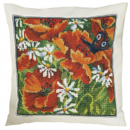 12622_Набор для вышивания подушки "Маки и бабочки" 12622_Набор для вышивания подушки "Маки и бабочки"