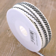 68988_Кант декоративный, 3,5 мм, цвет бело-черный