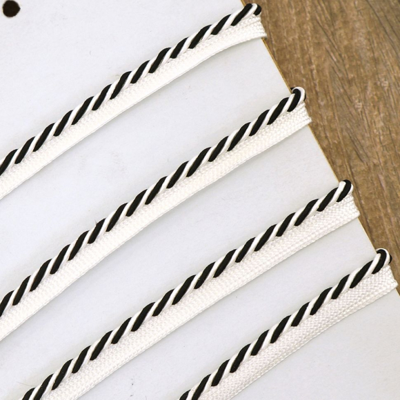 68988_Кант декоративный, 3,5 мм, цвет бело-черный