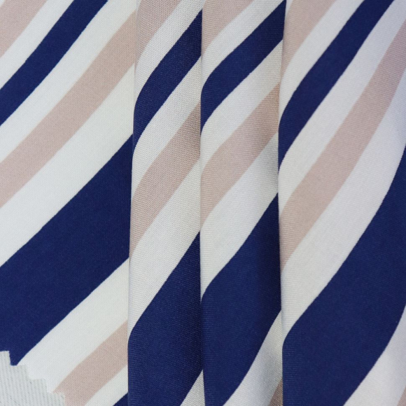 Ткань Штапель 105 г/м? 100% вискоза шир.150 см арт.Р.21047.05 цв.05 синий уп.25м