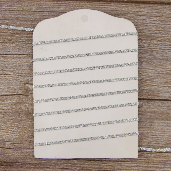 Тесьма PEGA тип декоративная люрексная, цвет серебряный, 2,5 мм