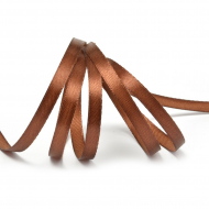 Лента атласная 6мм цв.3135 коричневый IDEAL уп.27,4 м