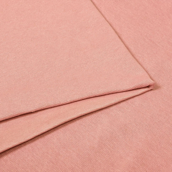 Ткань трикотаж Рибана с лайкрой 215г пенье 80-90см пудра 14-1324 уп.3м