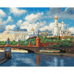 Картины по номерам Белоснежка арт.БЛ.074-AB Московский Кремль 40х50 см