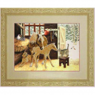 Рисунок на ткани бисером КРАСА И ТВОРЧЕСТВО арт.30511 Здравствуй, малыш! 48,5х33,2 см