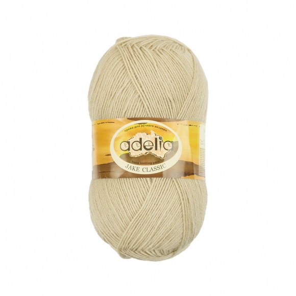 Пряжа ADELIA JAKE CLASSIC (75% шерсть, 25% нейлон) 5х100г/410м цв.04 св.бежевый