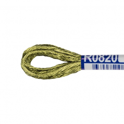 Нитки для вышивания Gamma мулине 100% вискоза 12 x 8 м цв.R0820 хаки