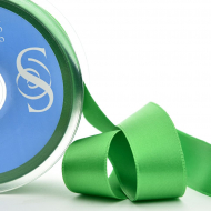 18907_Лента атласная двусторонняя SAFISA, 15 мм, 25 м, цвет 62, майская зелень