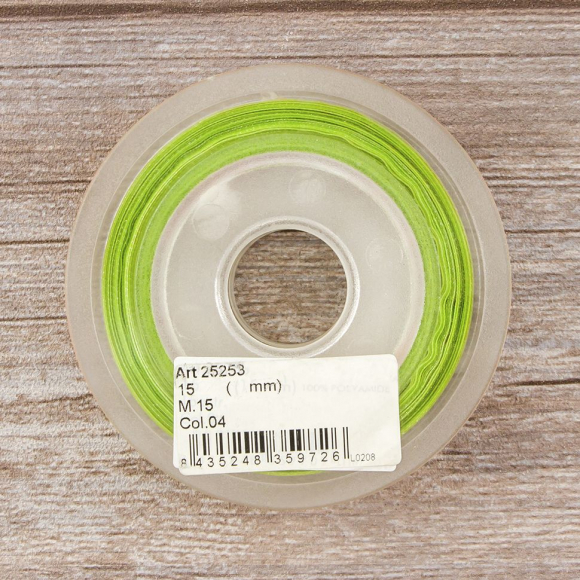 Лента органза с напечатанным рисунком SAFISA, 15 мм, 15 м, цвет 04