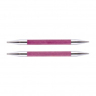 29263 Knit Pro Спицы съемные для вязания Royale 9мм для длины тросика 28-126см, ламинированная береза, розовая фуксия, 2шт
