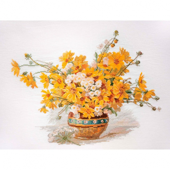 Набор для вышивания МАРЬЯ ИСКУСНИЦА арт.06.002.57 Желтые ромашки 35х27 см