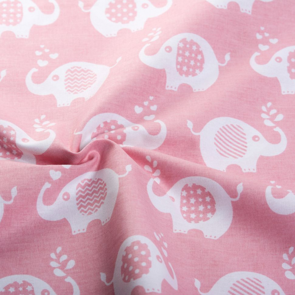 Ткань ранфорс Слоники, арт.WH 1855-v05, 130г/м?,100% хлопок, шир.240см, цв.розовый, рул.30м Ткань ранфорс Слоники, арт.WH 1855-v05, 130г/м?,100% хлопок, шир.240см, цв.розовый, рул.30м