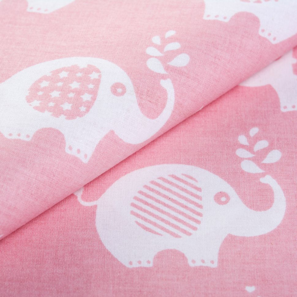 Ткань ранфорс Слоники, арт.WH 1855-v05, 130г/м?,100% хлопок, шир.240см, цв.розовый, рул.30м Ткань ранфорс Слоники, арт.WH 1855-v05, 130г/м?,100% хлопок, шир.240см, цв.розовый, рул.30м