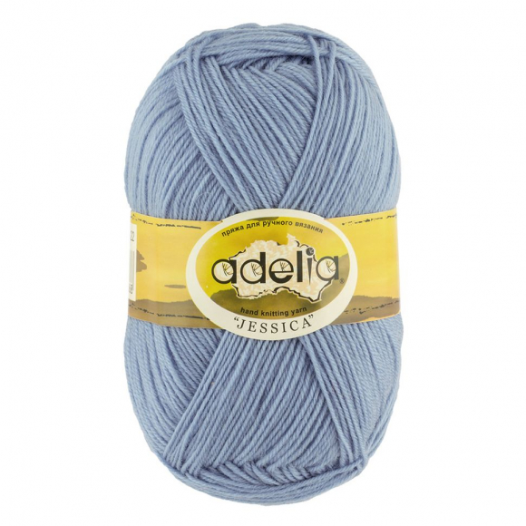 Пряжа ADELIA JESSICA (67% шерсть, 33% полиэстер) 5х100г/260м цв.11 св.серый