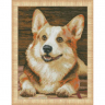 Набор для изготовления картин АЛМАЗНАЯ ЖИВОПИСЬ арт.АЖ.1466 Корги 30х40 см