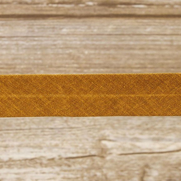 Косая бейка хлопок/полиэстер 20 мм, 25 м, цвет 104, кофейный