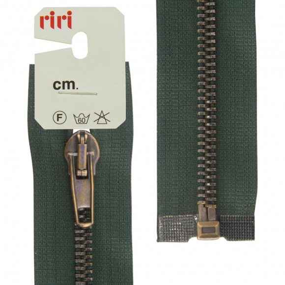 40229_Молния металл разъёмная, 1 замок, AT, 5 мм, 70 см, цвет тесьмы 2818, темно-зеленый