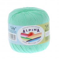 Пряжа ALPINA LILY (100% мерсеризованный хлопок) 10х50 г/175 м цв.126 св.св.зеленый